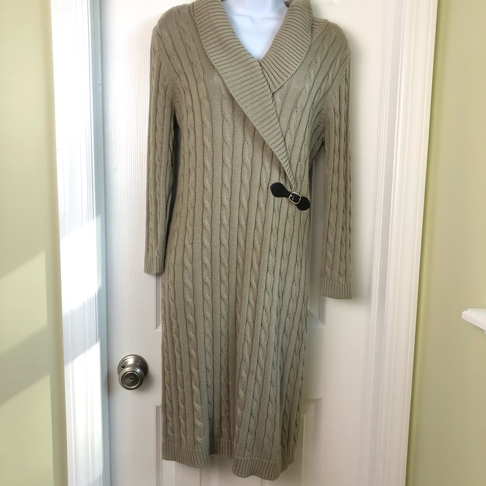 CALVIN KLEIN | Cable Knit Sweater Dress
